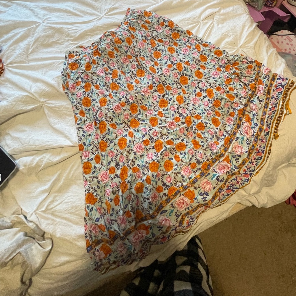 Flowy floral skirt